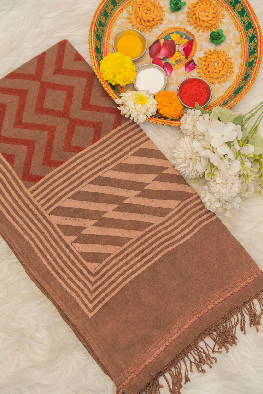 Ajrak Mrid Rekha | Handwoven Stall