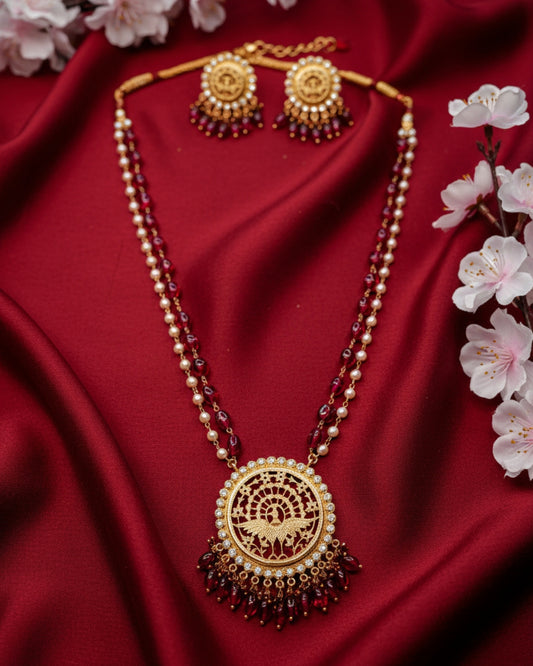 Dancing Peafowl Ethnic Jewellry Set – Royal & Intricate Design