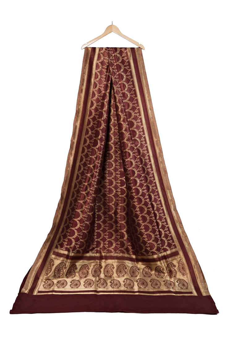 Sindoor Saaz Saree | Handwoven Banarasi Silk Saree