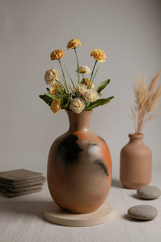 Eternal Flame Terracotta Vase