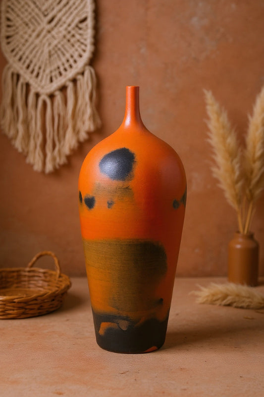 Earthen Ember Terracotta Vase – Minimalist Earthy Home Accent