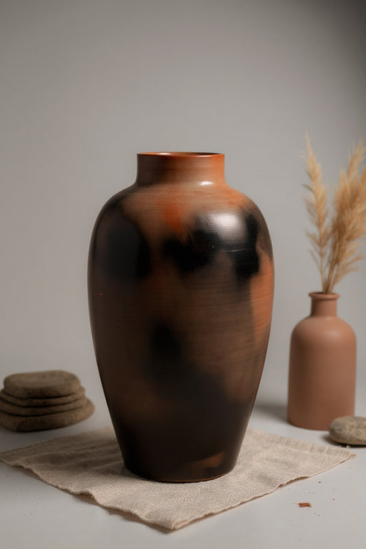 Terracotta Midnight Flame Vase