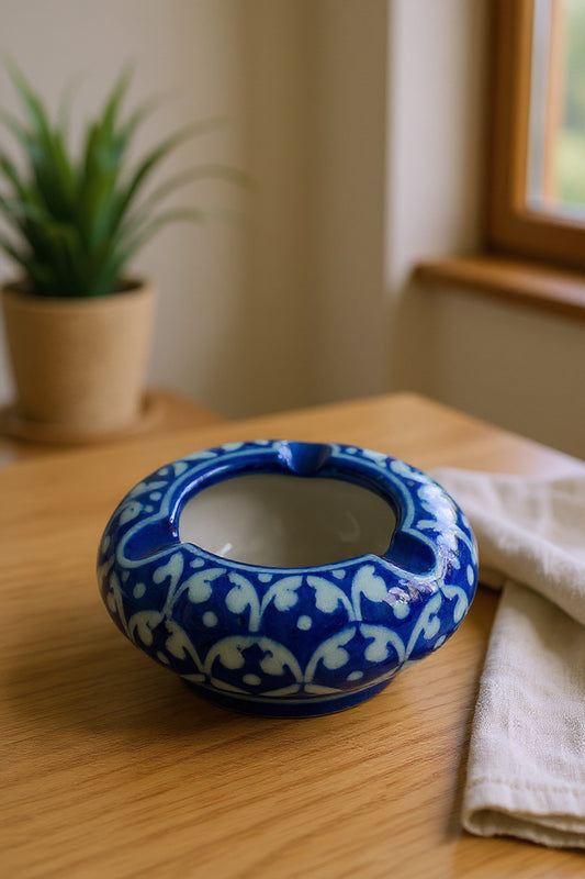 Sunburst Floral Handpainted Decorative Ashtray