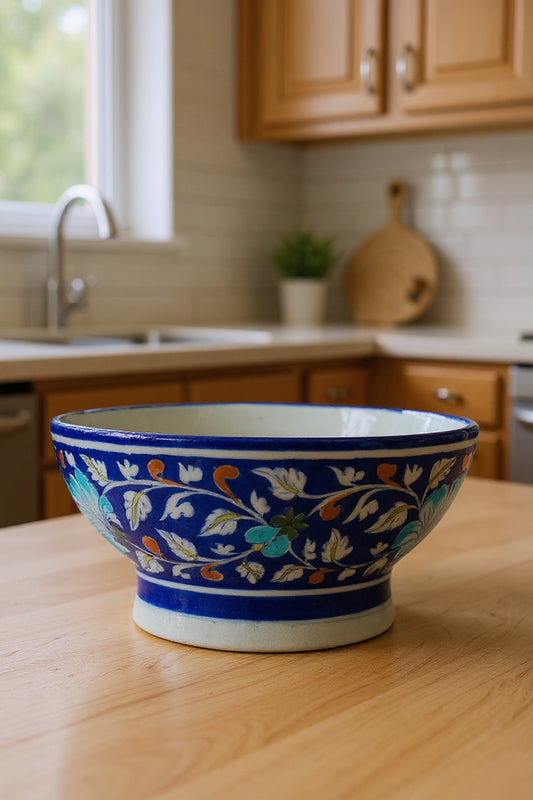 Garden Majesty Floral Ceramic Serving Bowl