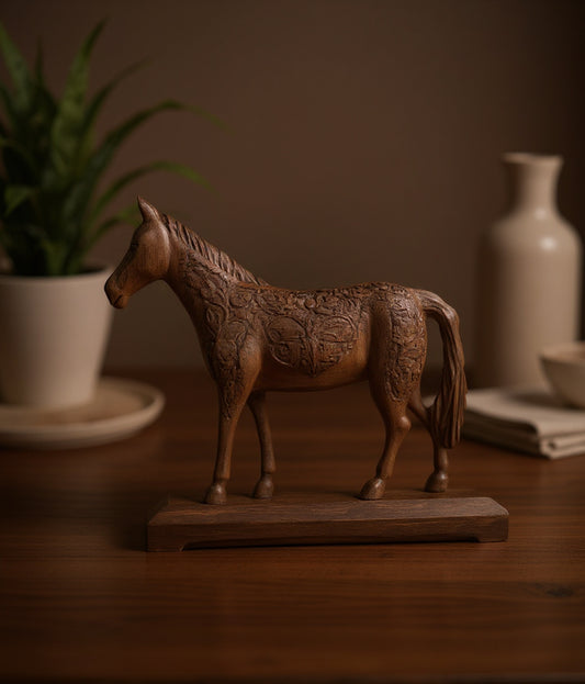 Regal Rosemane | Handcrafted Lion or Horse Figurine for Home Décor