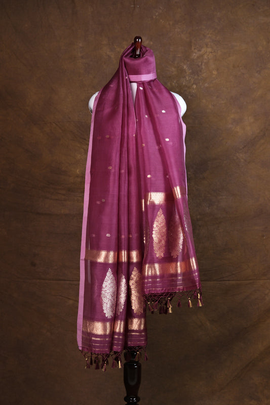 Angoori Jhalak Dupatta | Handwoven Banarasi Silk Dupatta