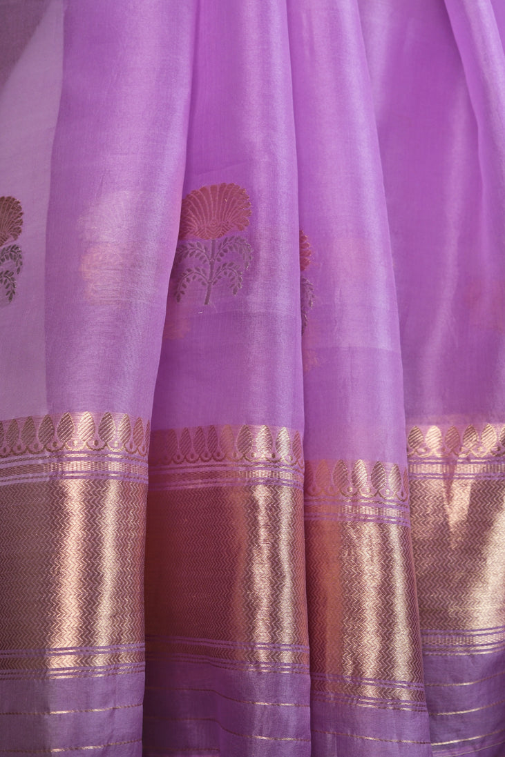 Baingani Noor Dupatta | Handwoven Banarasi Silk Dupatta