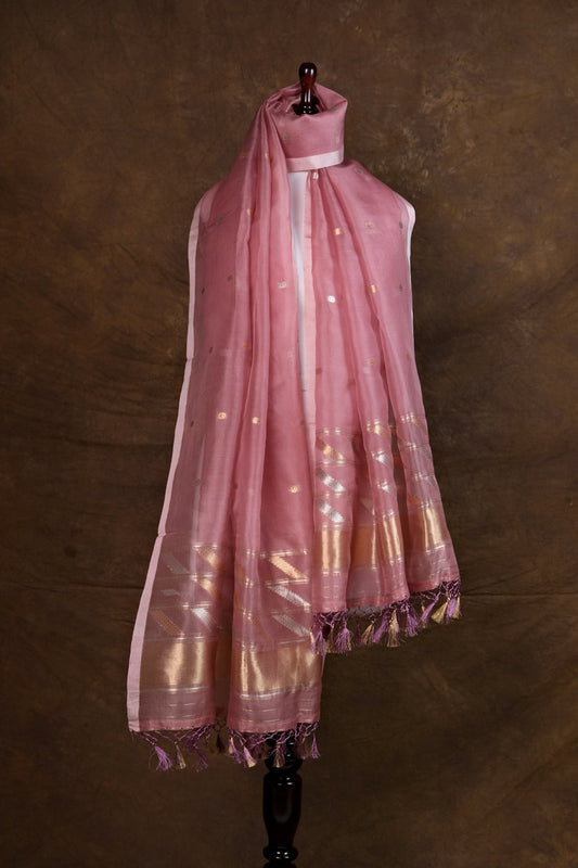 Baingani Parchhai Dupatta | Handwoven Banarasi Silk Dupatta