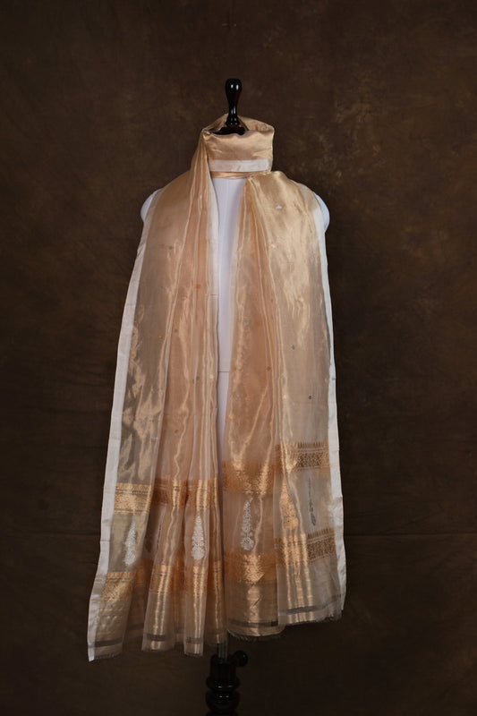Sunehri Chaadar Dupatta | Handwoven Banarasi Silk Dupatta