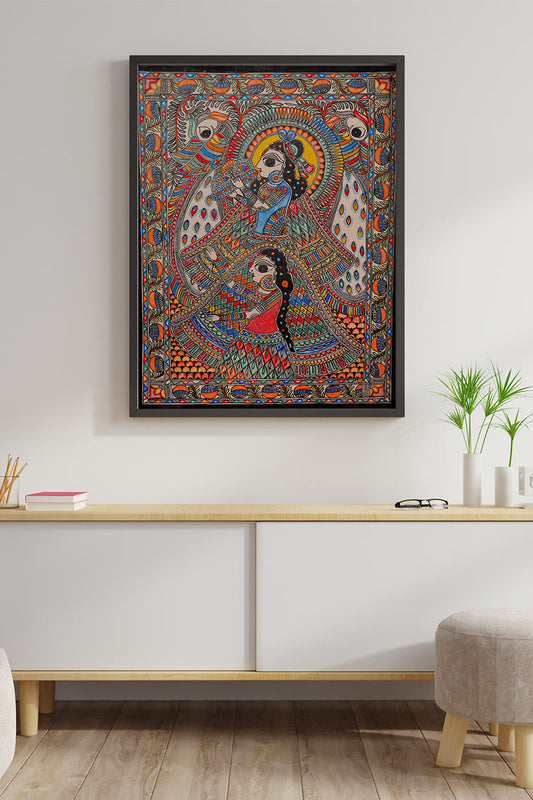 Prem ka Parichay – Romantic Madhubani & Cultural Statement Wall Décor