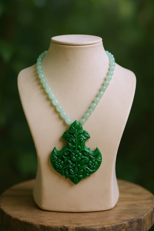 Verdant Blossom Jade Necklace