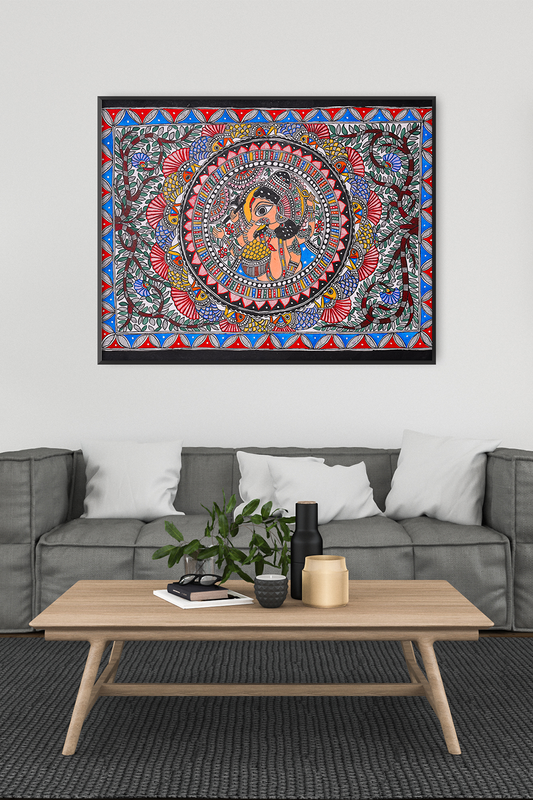 Sneh Vighnaharta – Lord Ganesha Wall Madhubani Décor for Positive Energy