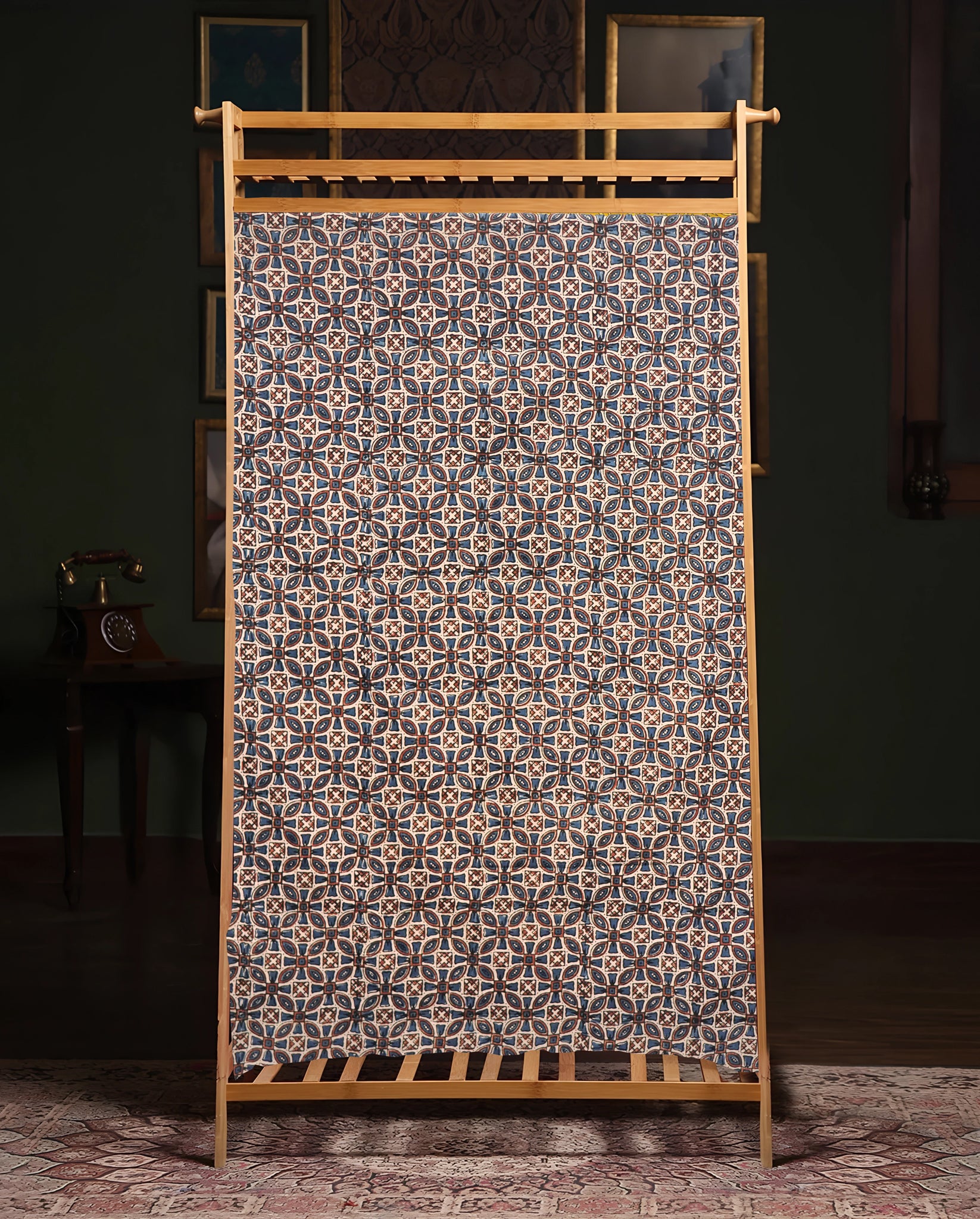 Ajrak Indigo Charm | Handcrafted Cotton Fabric