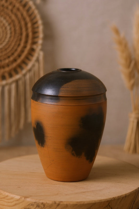 Smoke-Halo Terracotta Jar