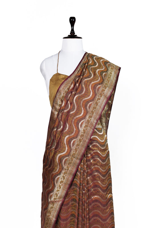 Raag Zari Saree | Handwoven Banarasi Silk Saree with Zari Work