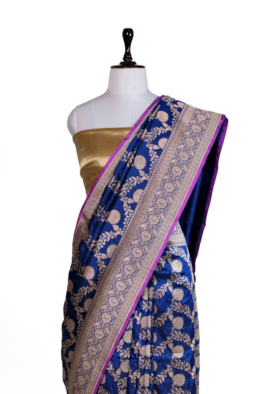 Neel Kamal Saree | Handwoven Banarasi Silk Saree