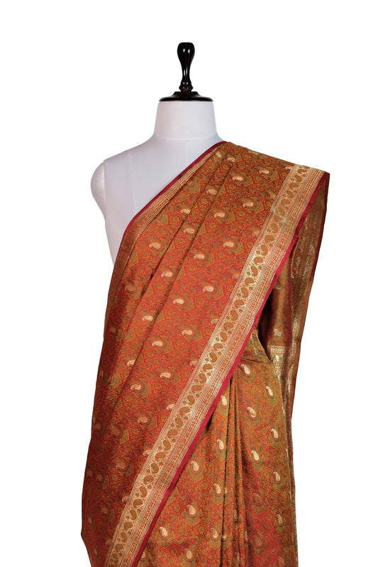 Noor-e-Tanchoi Saree | Handwoven Banarasi Silk Saree