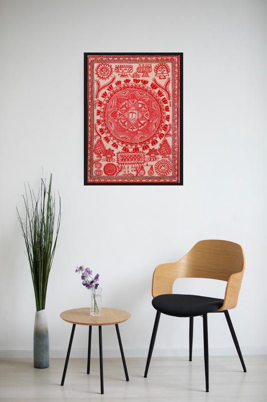 Pavitra Rekha – Handpainted Madhubani Art Representing Purity & Devotion