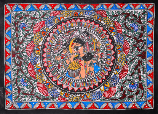 Sneh Vighnaharta – Lord Ganesha Wall Madhubani Décor for Positive Energy
