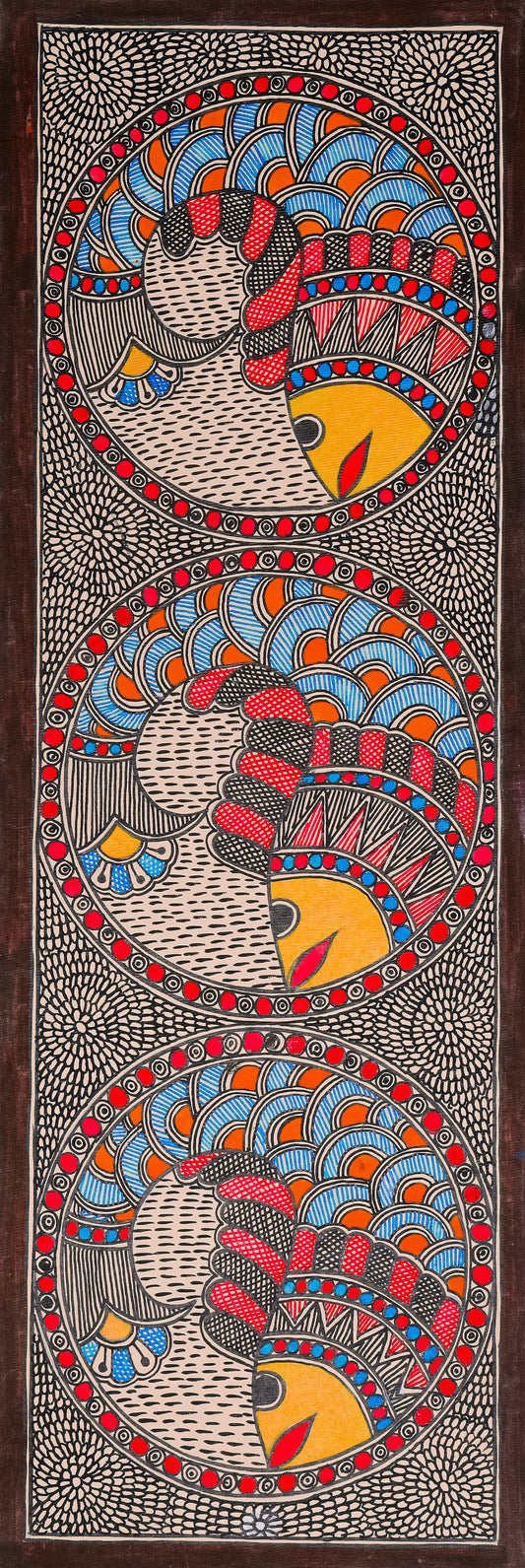 Handcrafted Neel Raag Madhubani Painting – Artistic Home Accent