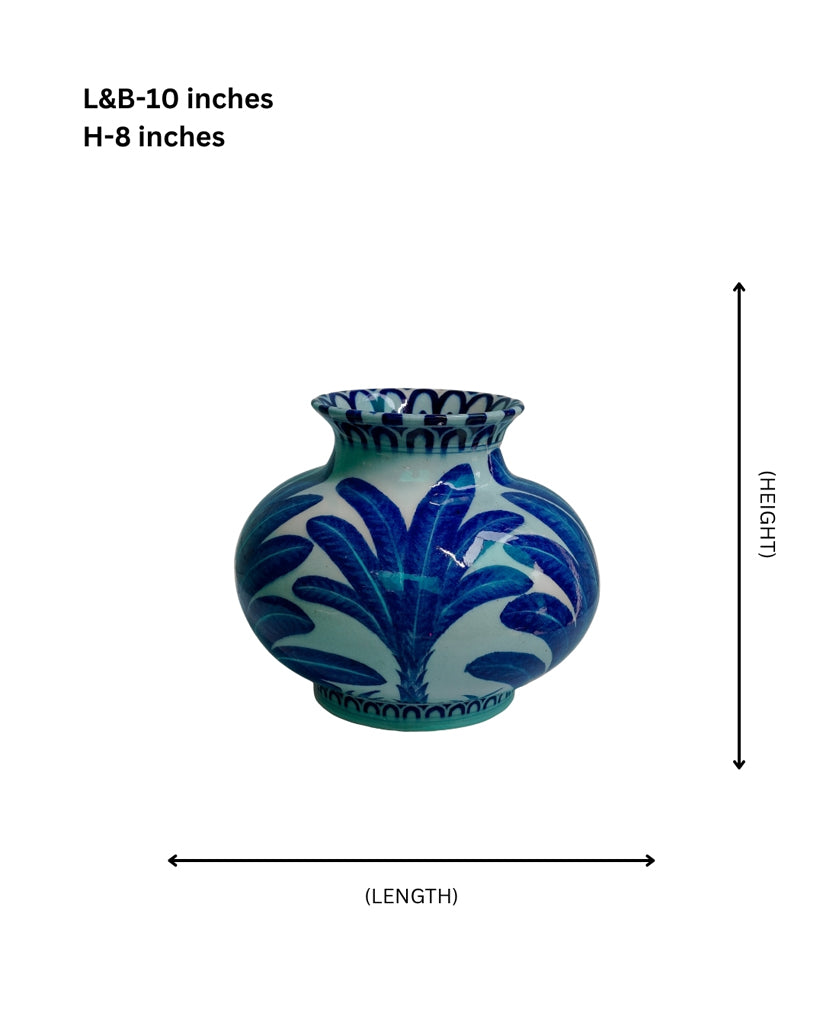 Palm Grove Eco-Friendly Ceramic Matka Vase