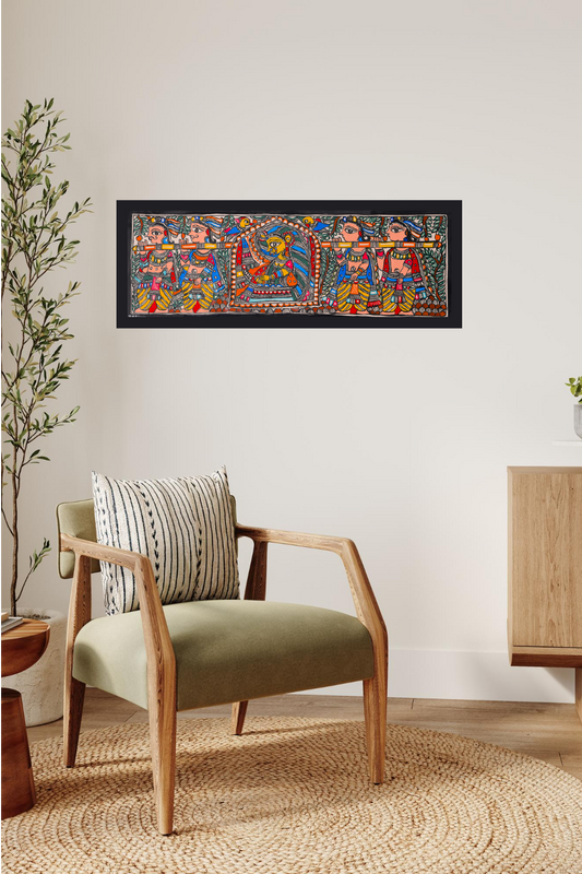 Bidaai Madhubani Painting – Emotional Moment of Wedding Rituals