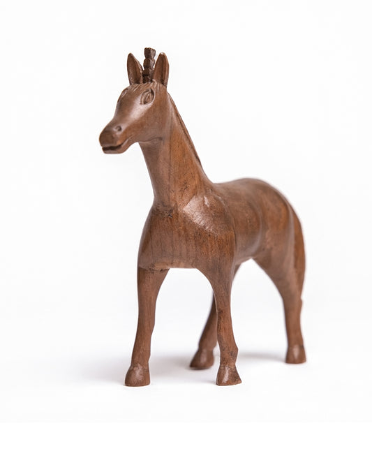 Whisperhoof | Handcrafted Wooden/Metal Animal Figurine for Home Décor
