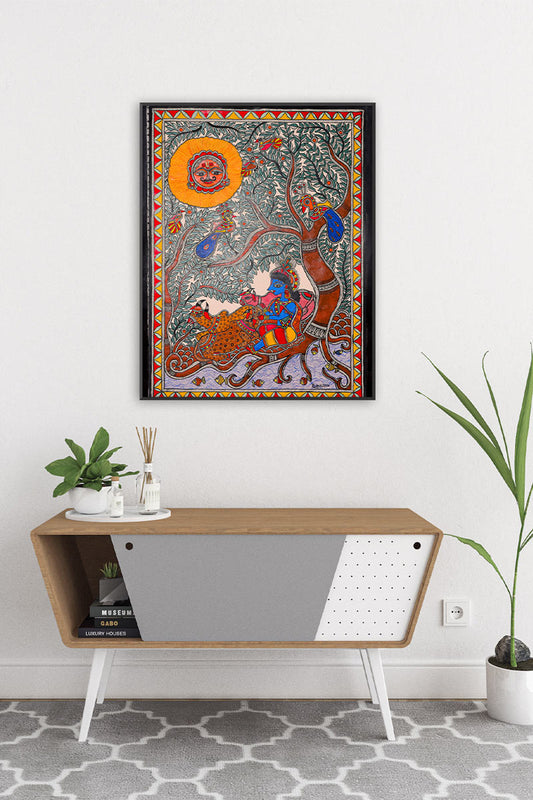 Vanshi ki Baat Decorative Painting – Handcrafted MAdhubani Artistic Accent