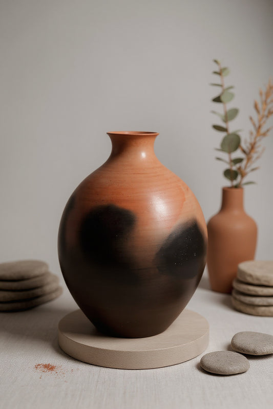 Rustic Earthen Heritage Vase – Handmade Terracotta Artwork