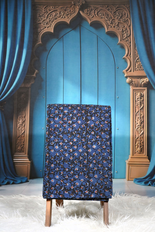 Ajrak Twilight Vine | Handcrafted Ajrak Fabric