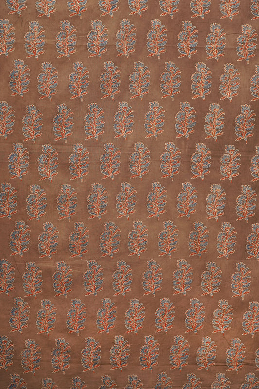 Ajrak Autumn Flora | Handcrafted Ajrak Fabric