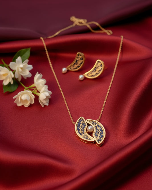 Zehraan Thewa Royal Panel Necklace – Handcrafted Jewellry