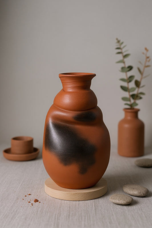 Ember Flow Terracotta Vase