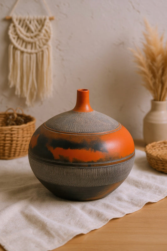 Ember Horizon Terracotta Vase