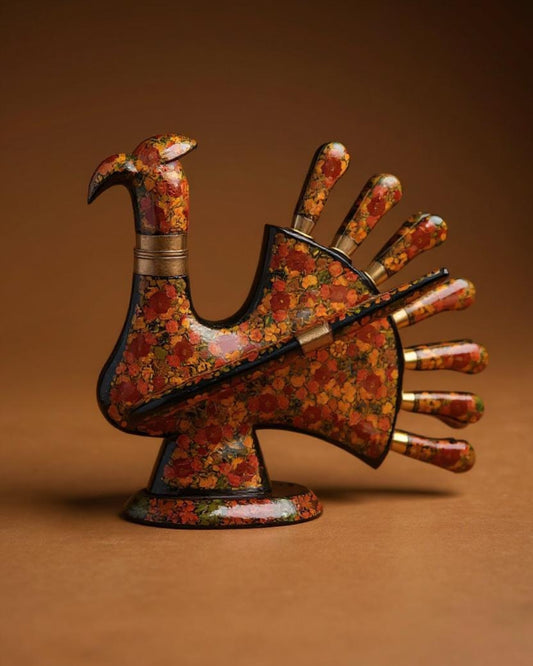 Gulnaar Heritage Knife Holder | Handcrafted Wooden Knife Organizer