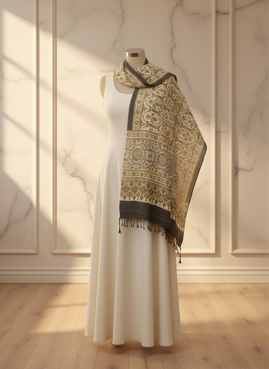 Ajrak Swarn Mandal | Handwoven Stall