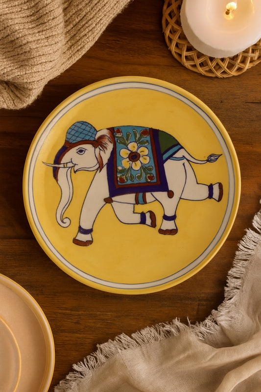 Regal Elephant Tabletop & Wall Ceramic Plate
