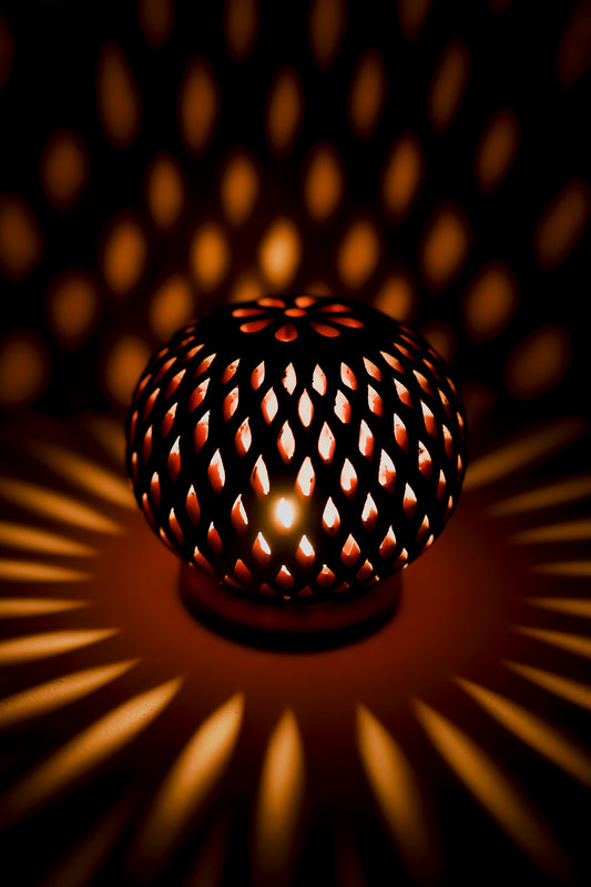 Terracotta Globe Lamp