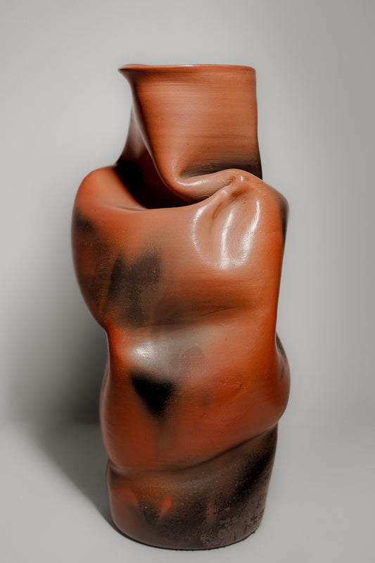 Ethnic Emberfold Terracotta Container – Rustic Handmade Pottery