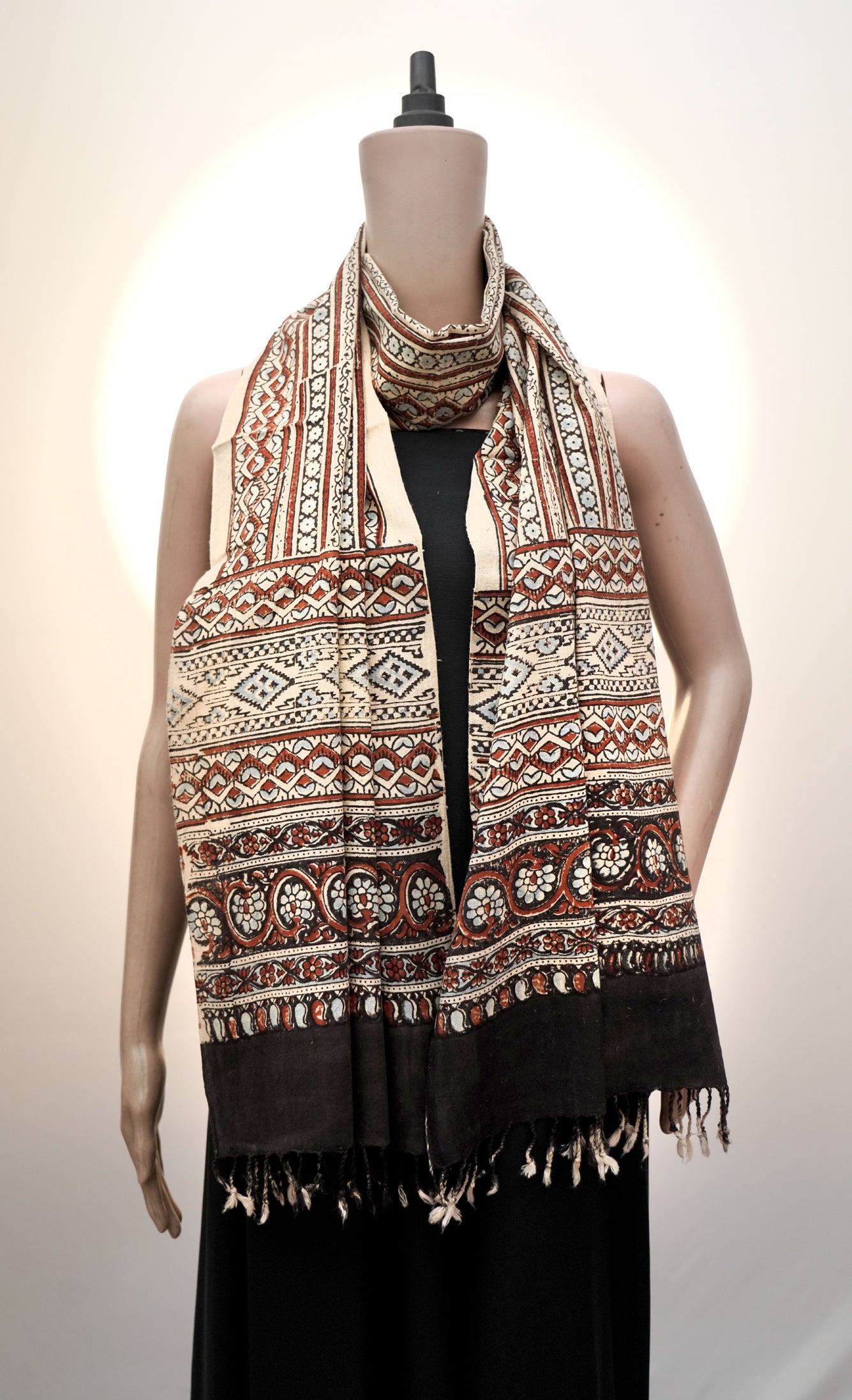 Traditional Ajrak Stall | Handwoven Heritage Fabric