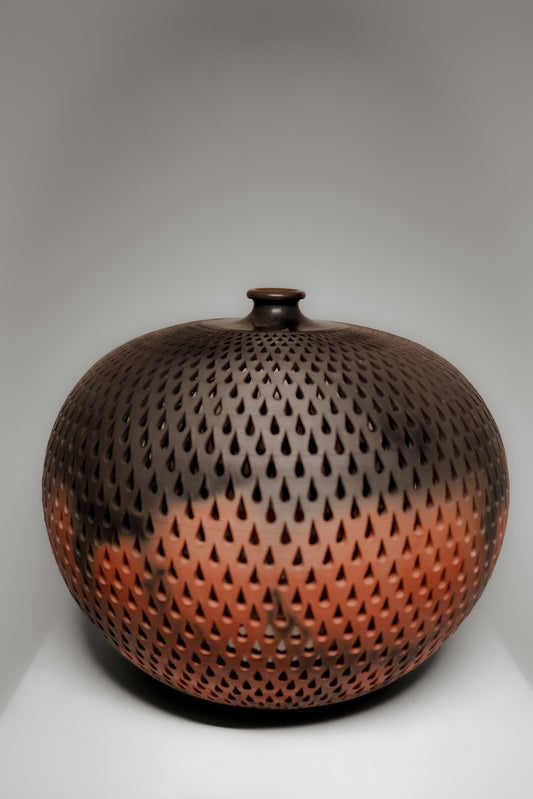 Raindrop Glow Terracotta Lamp