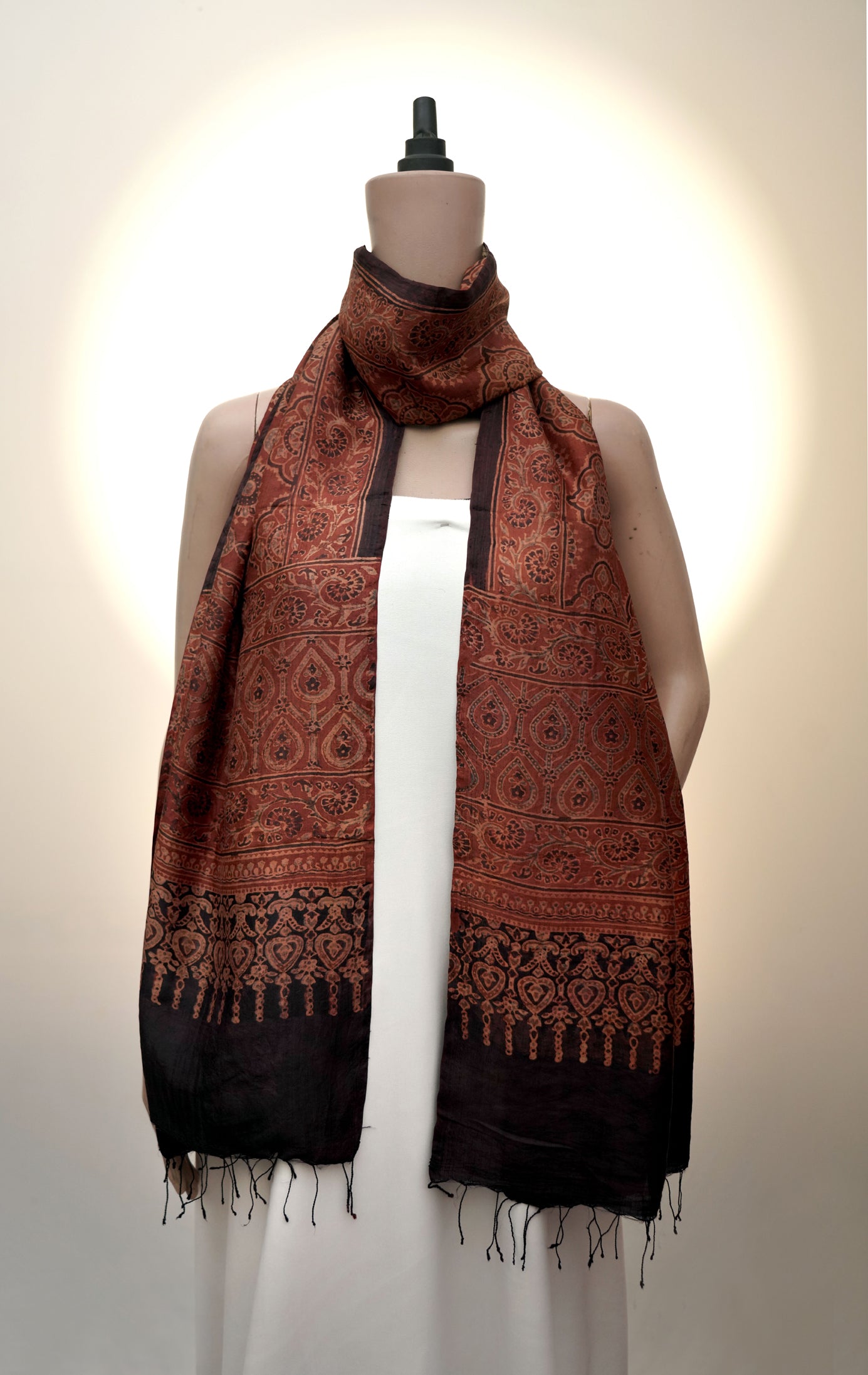 Ajrak Gulab Buta | Handwoven Stall