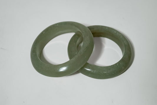 Set of 2 Green Aventurine Bangles – Chakra Healing & Energy Jewellry