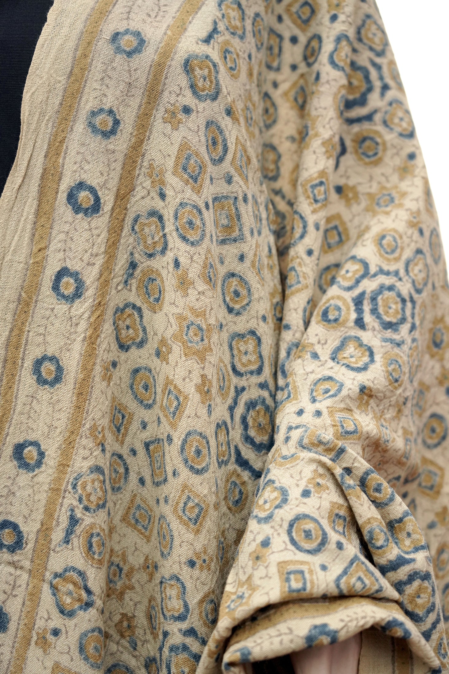Ajrak Neel Tara | Handwoven Dupatta