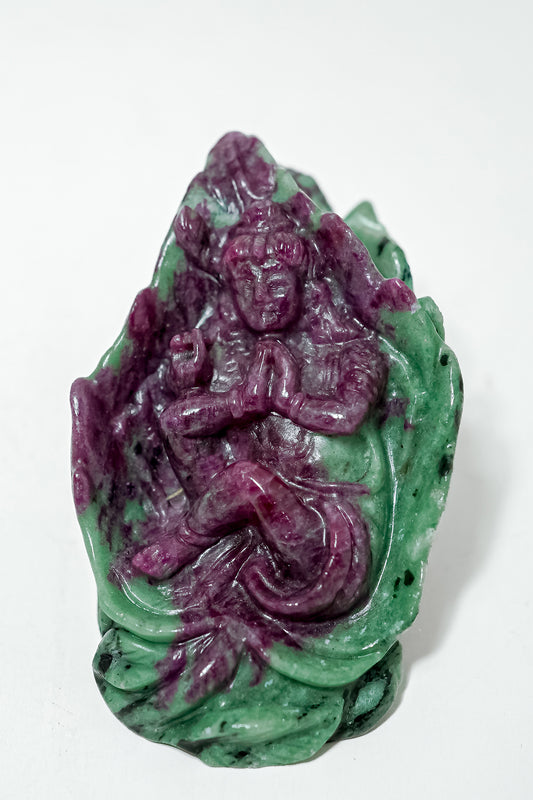 Ruby Zoisite Krishna Figurine – Feng Shui & Energy Décor