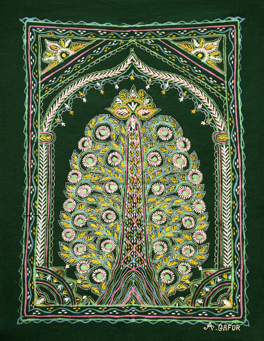 Ethnic Wall Décor – Garden Symphony Madhubani Canvas