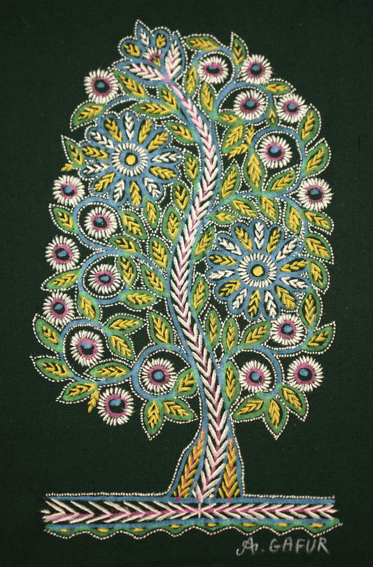 Authentic Handmade Braided Canopy Tree Madhubani Wall Art