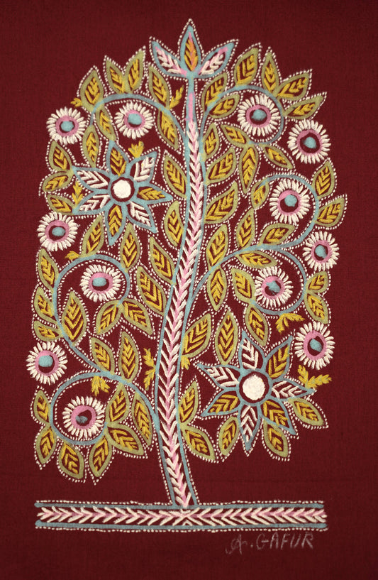 Star Bloom Tree – Madhubani Painting of Blossoms & Stars