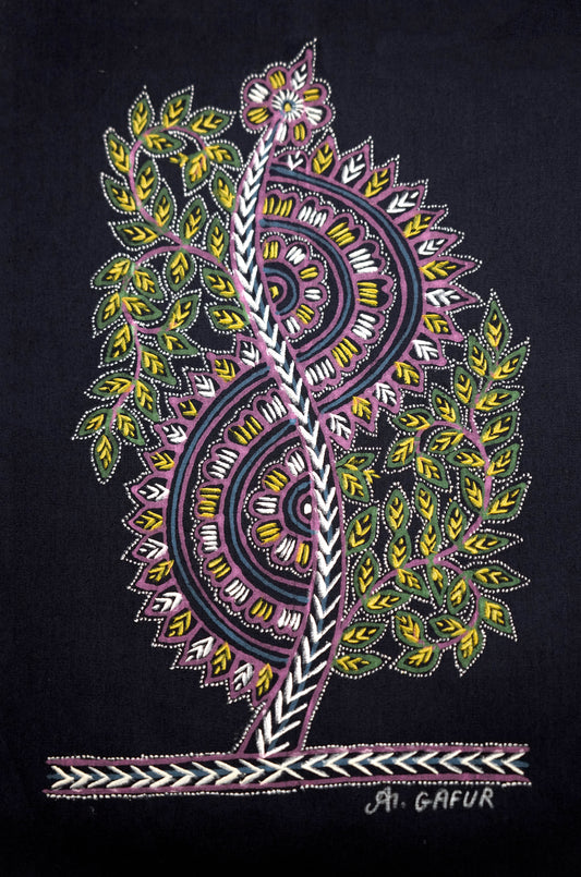 Mandala Tree – Indian Folk Painting Combining Nature & Mandala Patterns