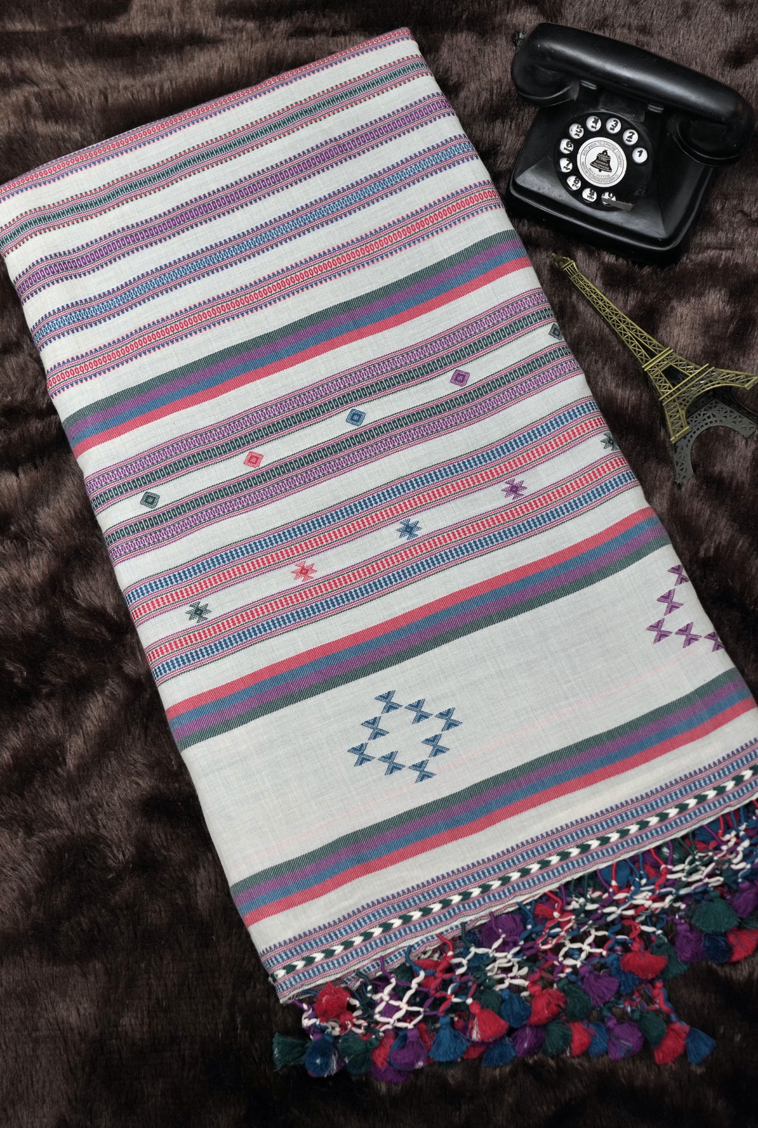 Threads of Rainbow | Pagdi Stripe Kutch Saree